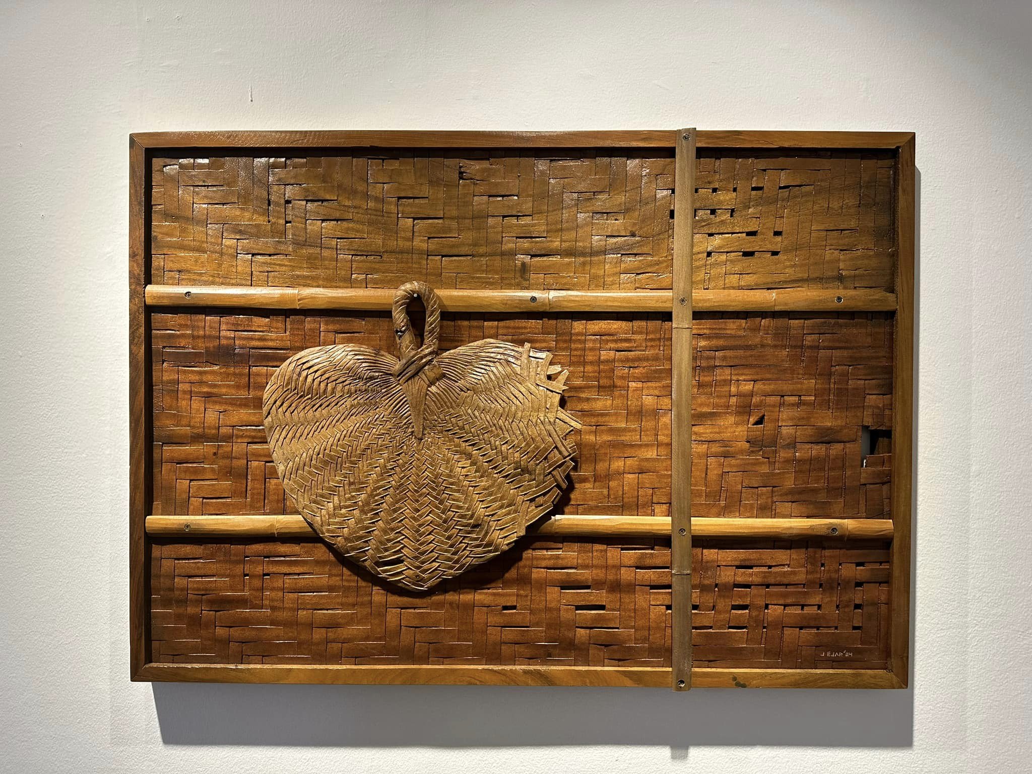 Jeanroll Ejar hardwood mats sculptures in Indigent at Pablo Gallery ...