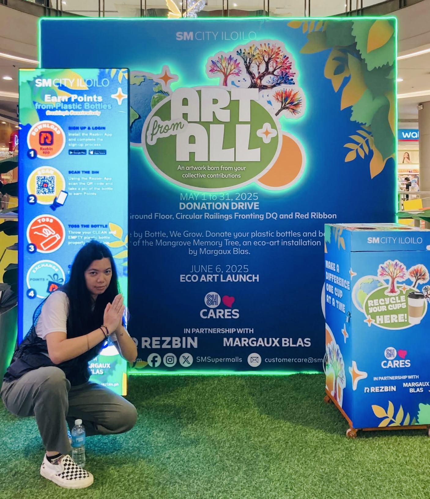 Margaux Blas debuts first eco-art installation at SM City Iloilo